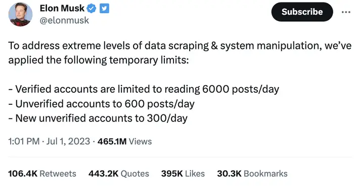 Elon Muskのツィート
