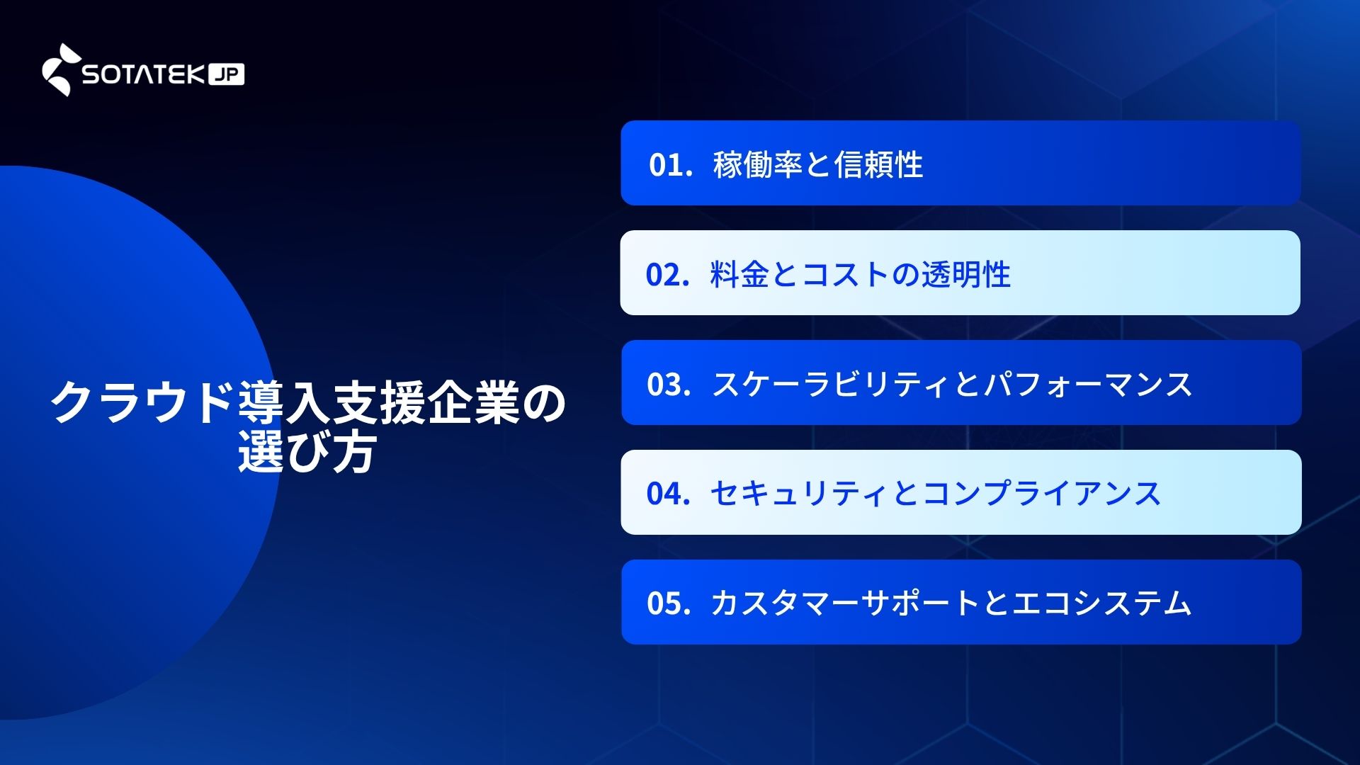 クラウド導入支援企業の選び方