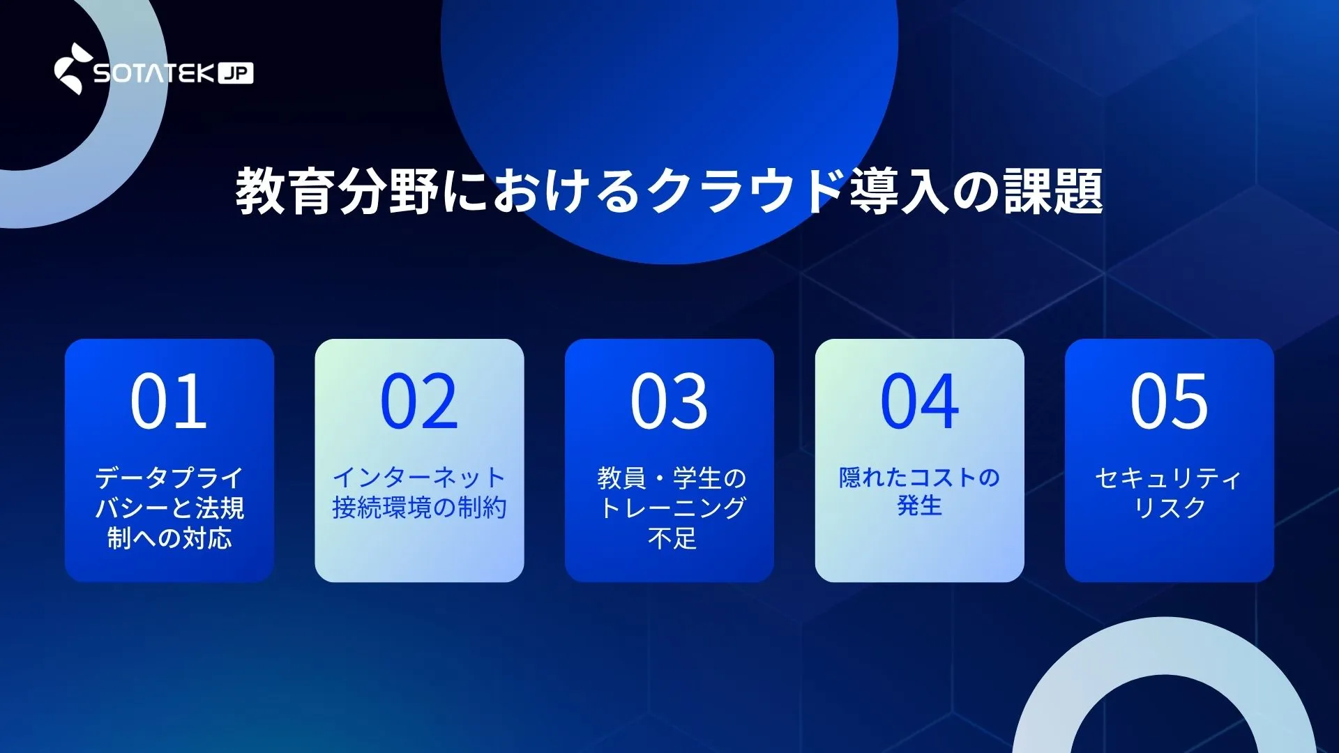 教育分野におけるクラウド導入の課題