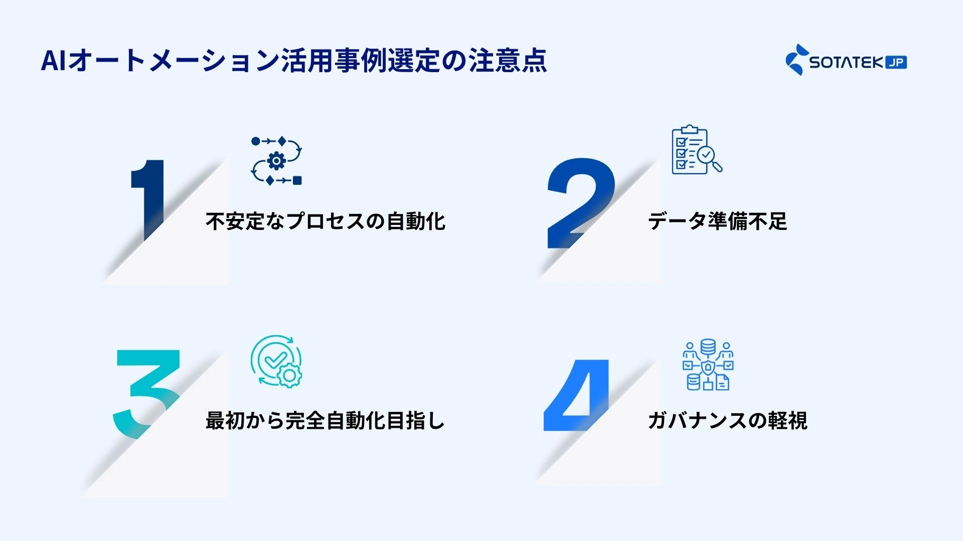 AIオートメーション活用事例選定の注意点